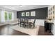 Elegant dining room featuring modern decor, natural light, and seating for six at 2214 Laurens Dr, Concord, NC 28027