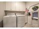 Laundry room features modern washer and dryer with access to ' playroom at 3619 Whitney Way, Terrell, NC 28682