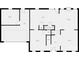 Detailed floor plan layout of the home's first floor, showing the kitchen, living room, guest room and garage at 400 Antlers Ct, Gastonia, NC 28052