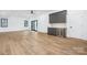 Modern bar with dark gray cabinetry and beverage center at 632 Dorothy Dr, Charlotte, NC 28203