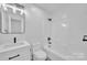 Bathroom with shower/tub combination and modern fixtures at 7328 Starvalley Dr, Charlotte, NC 28210