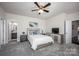 Comfortable main bedroom featuring a neutral color palette, soft carpet and en-suite bathroom at 990 Nw Capwalk Nw Rd # 138, Concord, NC 28027
