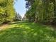 Expansive backyard featuring lush green lawn with a tree line at 10716 Meg Meadow Dr, Mint Hill, NC 28227