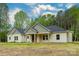 Beautiful, newly built home with a manicured lawn and a well-lit porch at 108 Woodwinds St, Locust, NC 28097