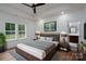 Serene main bedroom with hardwood floors, recessed lighting, and a private ensuite bathroom at 108 Woodwinds St, Locust, NC 28097