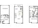 Detailed floor plan showcasing layout for each level, including bedrooms, garage, and kitchen at 1112 Bismuth Ln, Charlotte, NC 28211
