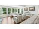 Cozy, sun-filled living room with picture windows, hardwood floors, and stylish furniture at 3009 Brooks Mill Ln, Wingate, NC 28174