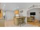 Cozy kitchen with center island, tile floors, and stainless steel appliances at 3125 Arden Way, Claremont, NC 28610