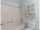 Bathroom featuring a shower and tub, toilet, and medicine cabinet at 407 Eastwood Dr, Salisbury, NC 28146