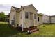 View of the backyard of the house with the back entrance at 615 Mauney Ave, Kings Mountain, NC 28086