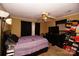 Spacious main bedroom with a ceiling fan and large dresser at 615 Mauney Ave, Kings Mountain, NC 28086