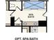 Spa bath option with large tub, walk in shower, dual vanities, and linen closet at 7073 Stella Pl, Stanley, NC 28164