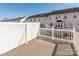 Back deck overlooks the row of townhomes and provides privacy with a fence at 8177 Millwright Ln, Charlotte, NC 28277