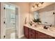Bathroom with double vanity and tile floor at 117 Fellspoint Rd, Mooresville, NC 28115