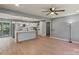 Spacious kitchen with stainless steel appliances, large island, and hardwood floors at 135 Mcshag Dr, Kannapolis, NC 28081
