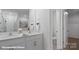 This bathroom features a double vanity and a separate water closet at 140 Meadow View Dr, Statesville, NC 28677