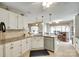 Beautiful kitchen with white cabinets, granite countertops, and stainless steel dishwasher at 15306 Gower Ct, Charlotte, NC 28278