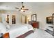 Spacious main bedroom showing the walk-in closet, bedroom and bathroom doors at 15306 Gower Ct, Charlotte, NC 28278
