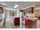 Large kitchen with center island and view to living area, perfect for entertaining at 1774 Wintertide Rd, Jefferson, SC 29718