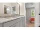 Elegant bathroom featuring double vanity with granite countertop and neutral paint at 1963 Felts Pkwy, Fort Mill, SC 29715