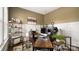 Inviting home office with built-in shelving, providing ample storage and display space at 1963 Felts Pkwy, Fort Mill, SC 29715
