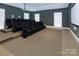 A private theater room with tiered seating, projector screen, and comfortable black leather recliners at 1963 Felts Pkwy, Fort Mill, SC 29715