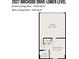 Floorplan layout of the lower level, including the garage, utility room, and sitting room at 2037 Birchside Dr, Charlotte, NC 28205