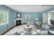 Inviting living room with fireplace, with lots of natural light, and stylish decor at 215 Giant Oak Ave, Statesville, NC 28677