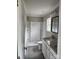 Bathroom with granite topped vanity and stand up shower at 2514 Oak Valley Ln # 4 & 5, Maiden, NC 28650