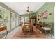 Bright, airy dining room with a large table and multiple windows overlooking the backyard at 3022 8Th Street Ne Ct, Hickory, NC 28601