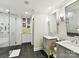 Bathroom features a large glass enclosed shower and dual sink vanity at 3203 Blackburn Dr, Waxhaw, NC 28173