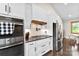 Modern kitchen showcasing stainless steel appliances, including a double oven and a gas cooktop at 4453 Buffalo Shoals Rd, Maiden, NC 28650