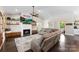 Cozy living room features a modern fireplace, large TV, and comfortable seating, creating a perfect relaxation space at 4453 Buffalo Shoals Rd, Maiden, NC 28650
