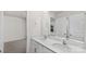 Bathroom featuring double sink vanity and a large mirror at 448 Berryman Rd, Rock Hill, SC 29732