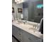 Modern bathroom features double sinks and a clear glass shower at 4561 N Wynswept N Dr, Maiden, NC 28650