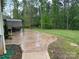 Relaxing patio with outdoor seating and a beautiful view of the lush green lawn at 4561 N Wynswept N Dr, Maiden, NC 28650