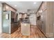 Modern kitchen with stainless steel appliances and an island at 503 Randa Dr, Statesville, NC 28625