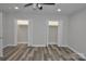 Bedroom with closet shelving, recessed lighting, ceiling fan, and vinyl plank flooring at 602 Still St # 1 Blk C, Chester, SC 29706