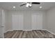 Bedroom with two large closets, recessed lighting, ceiling fan, and vinyl plank flooring at 602 Still St # 1 Blk C, Chester, SC 29706