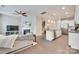 Spacious open floor plan joining the living room and kitchen at 6842 Berewick Commons Pkwy, Charlotte, NC 28278