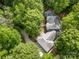 Aerial view of home with lush surroundings at 6868 St Peters Ln, Matthews, NC 28105