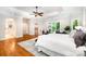 Comfortable main bedroom includes ensuite bathroom and walk-in closet at 6868 St Peters Ln, Matthews, NC 28105
