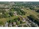 Aerial view of property showing its location near a community pool and playground at 7905 Sedgebrook E Dr, Stanley, NC 28164