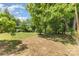 Large backyard with mature trees providing shade and privacy, perfect for outdoor gatherings at 910 E Center Ave, Mooresville, NC 28115