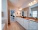 Primary bathroom featuring double sinks and spacious vanity at 1020 Equipoise Dr, Indian Trail, NC 28079