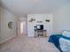 A cozy bedroom featuring unique decor, a TV, and comfortable furnishings at 1020 Equipoise Dr, Indian Trail, NC 28079
