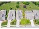 An aerial view showcasing the neighborhood's well-maintained homes and green spaces at 11008 Round Rock Rd, Charlotte, NC 28277
