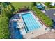 An aerial view of the community pool and recreation area at 11008 Round Rock Rd, Charlotte, NC 28277