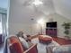 Attic living room with vaulted ceiling, wooden floors and comfortable seating at 1103 Cooper Ln, Indian Trail, NC 28079