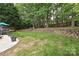 Expansive backyard featuring lush greenery and a tiered retaining wall for added privacy at 11232 Tradition View Dr, Charlotte, NC 28269